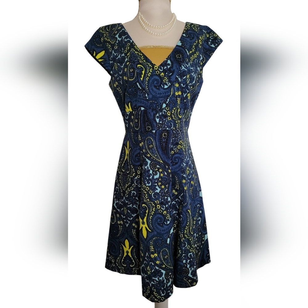 Anthropologie Plenty By Tracy Reese Melanie Placed Paisley Fit & Flare Dress